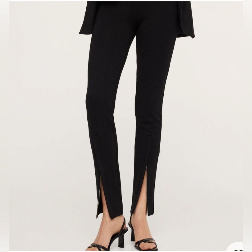 Brand New Mango Black Skinny Pants with Slit